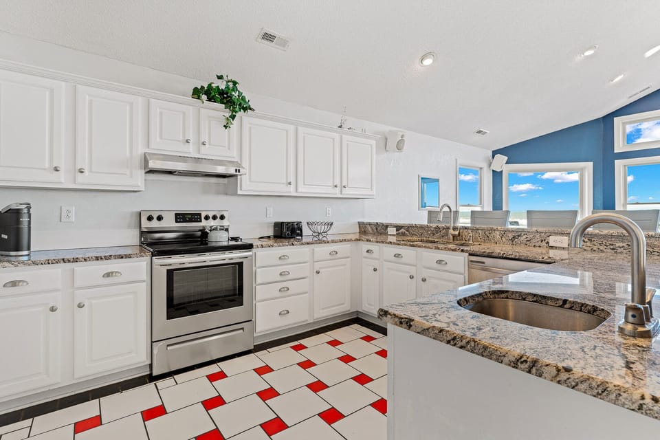 Spacious Kitchen with Ocean Views on Third Level