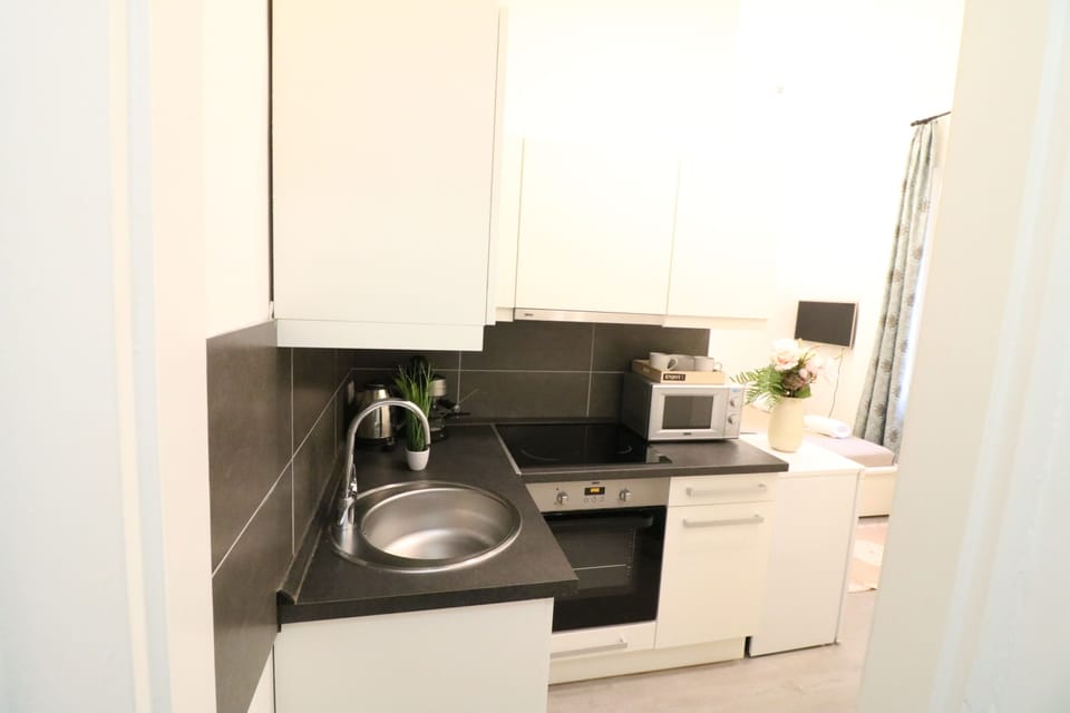 Classic Studio, 1 Queen Bed | Private kitchen | Fridge, microwave, oven, stovetop