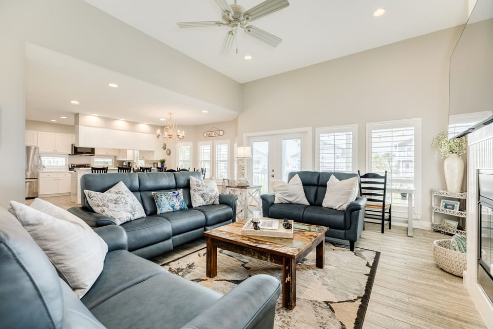 Plenty of seating options in the open living area
