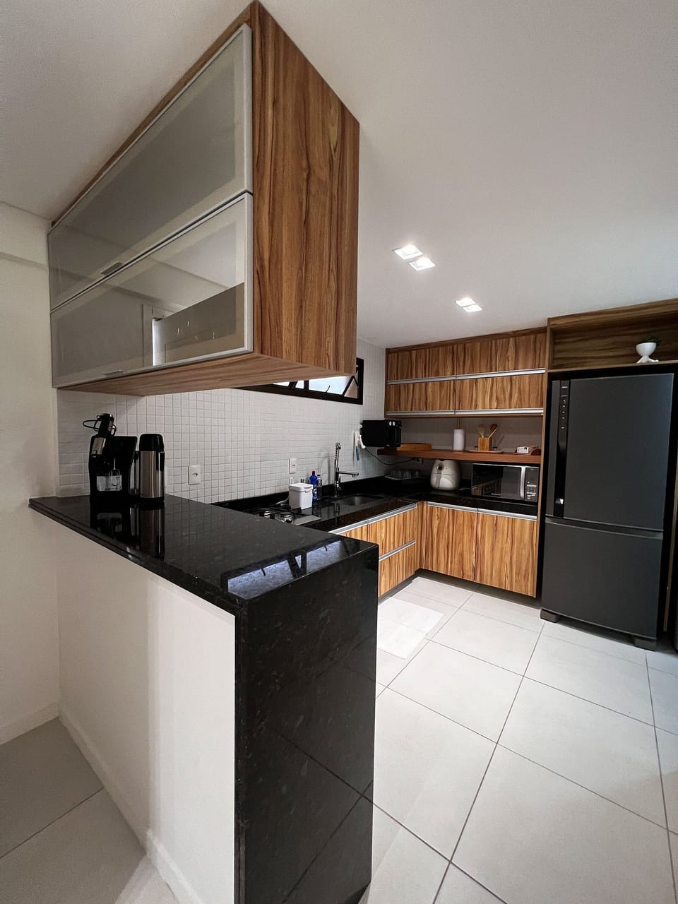 Apartment | Private kitchen | Full-size fridge, microwave, oven, stovetop