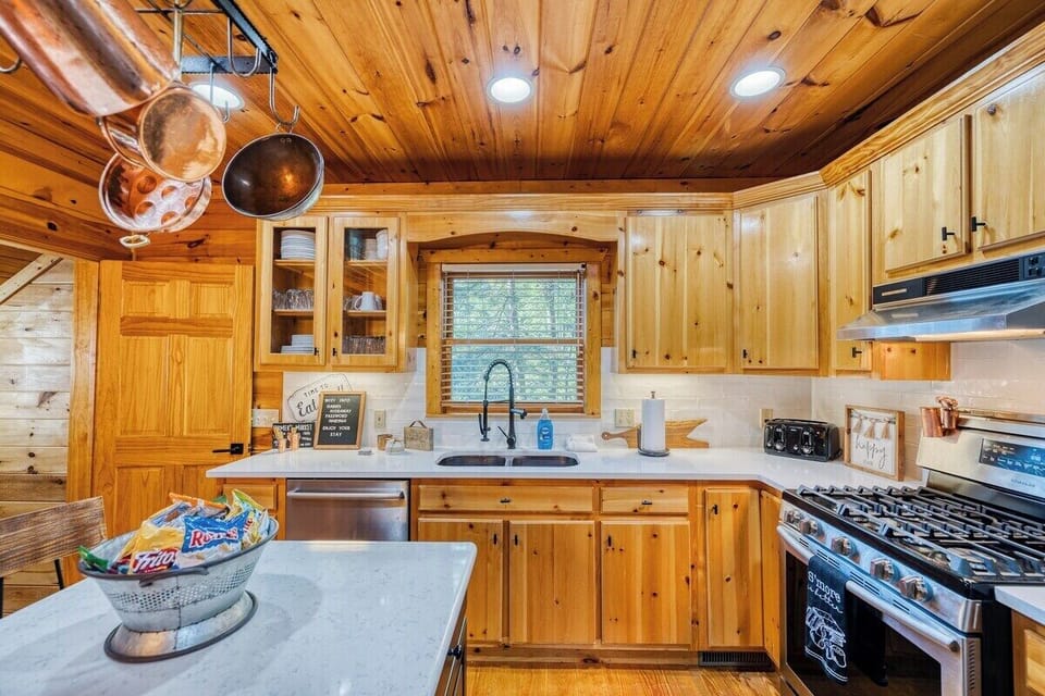 Spread out and enjoy the spacious kitchen.