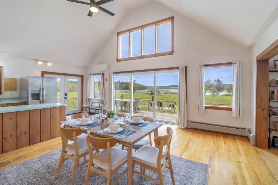 Take in the views from the dining room
