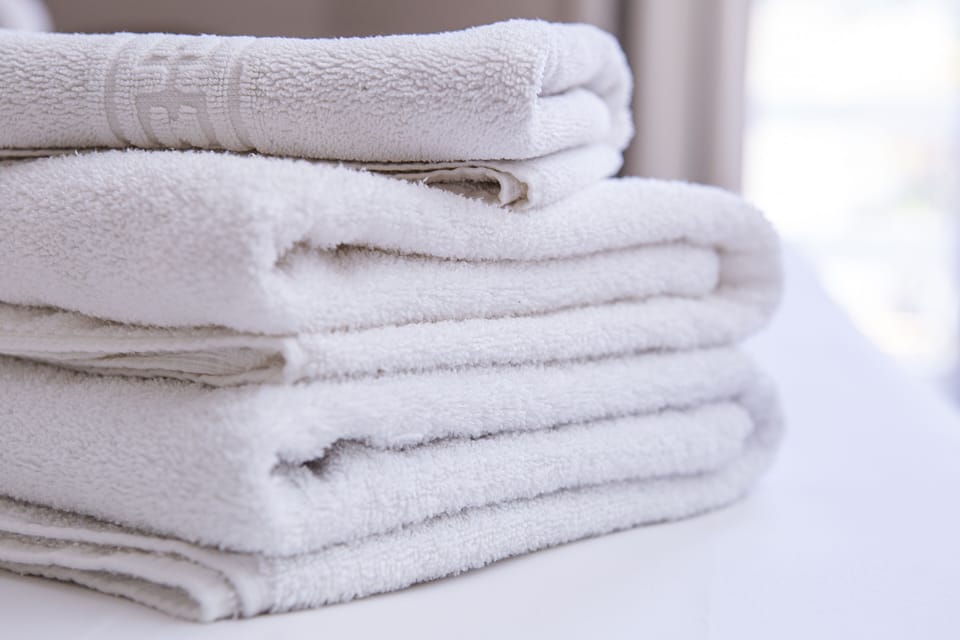 Hair dryer, towels