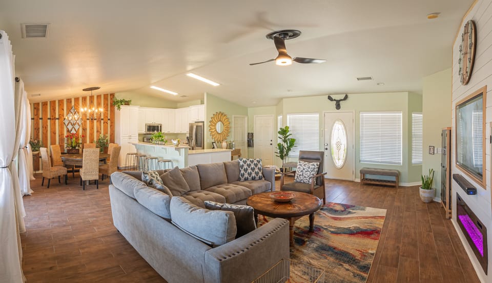 Complete Living Room Area - We hope you enjoy our open floor plan.