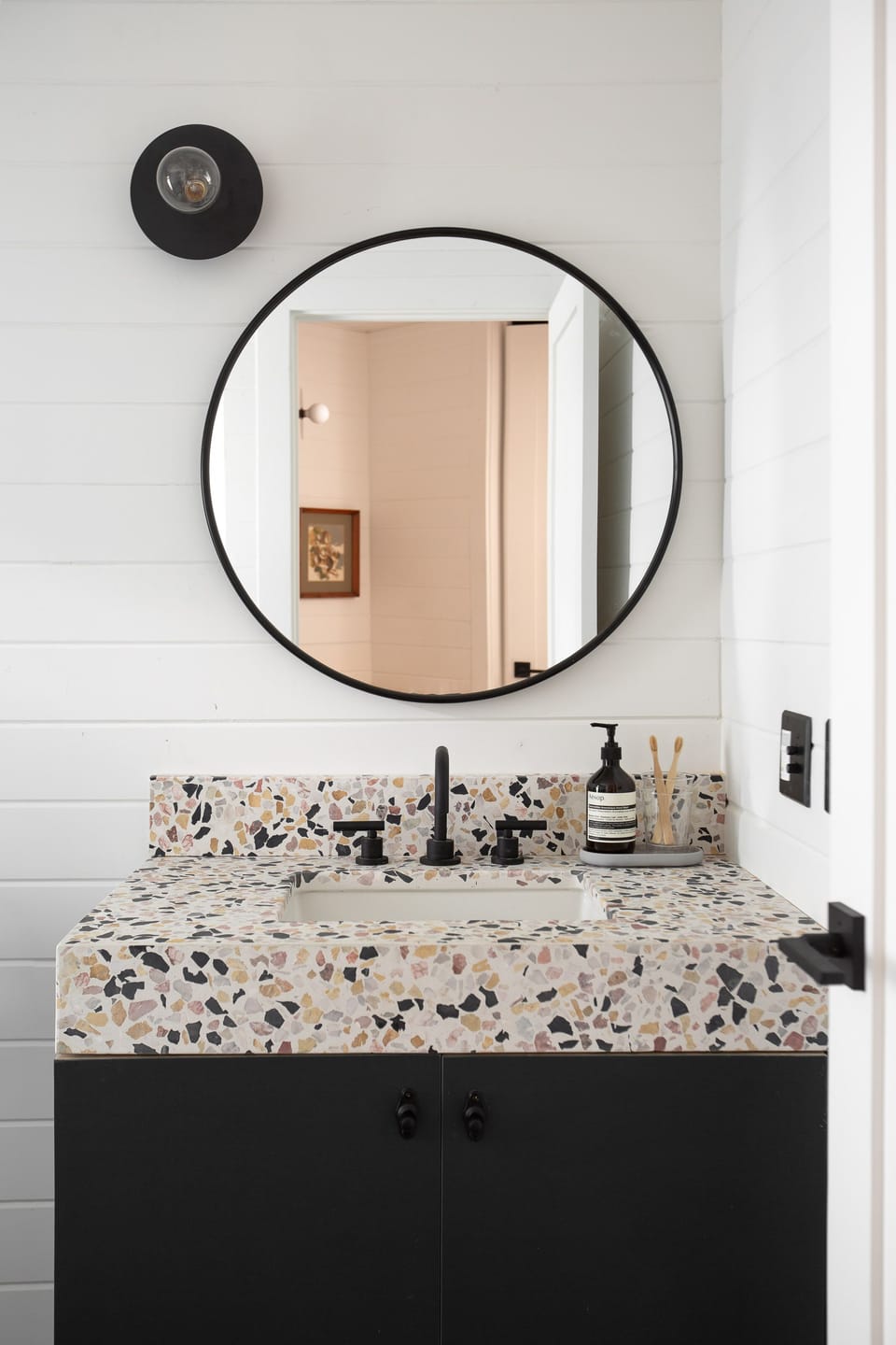 Shower, designer toiletries, hair dryer, slippers