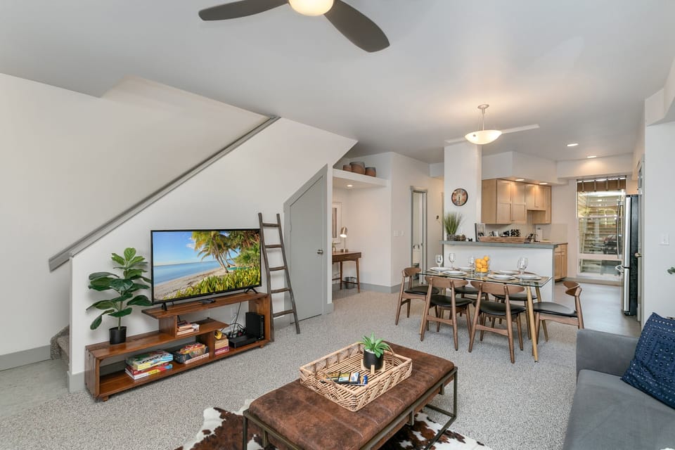 House, Multiple Beds, Patio, Garden View (827 Heschel St. (Unit B)) | Living area | 50-inch flat-screen TV with digital channels, TV