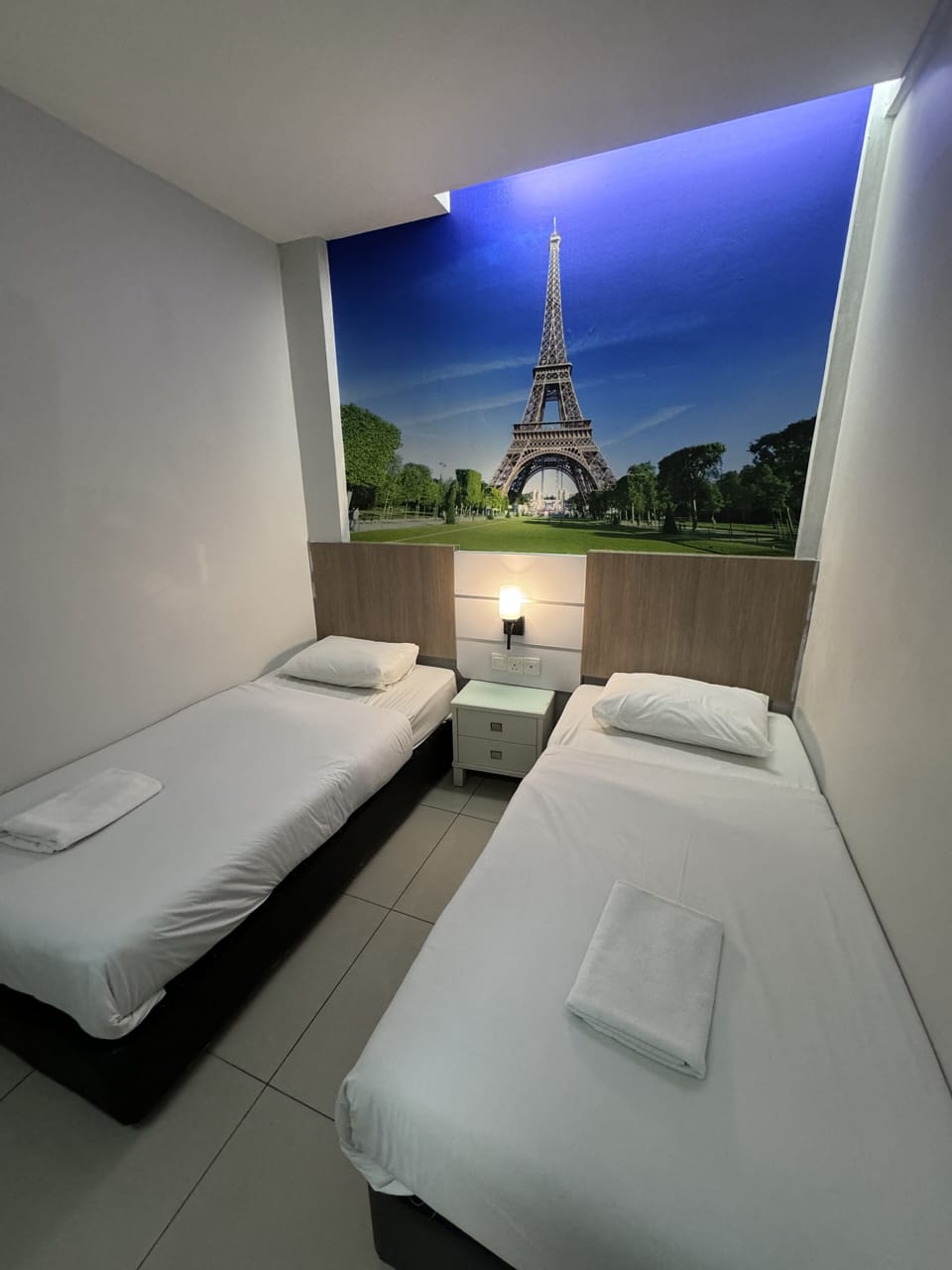 Superior Twin No Window | Individually furnished, desk, laptop workspace, free WiFi