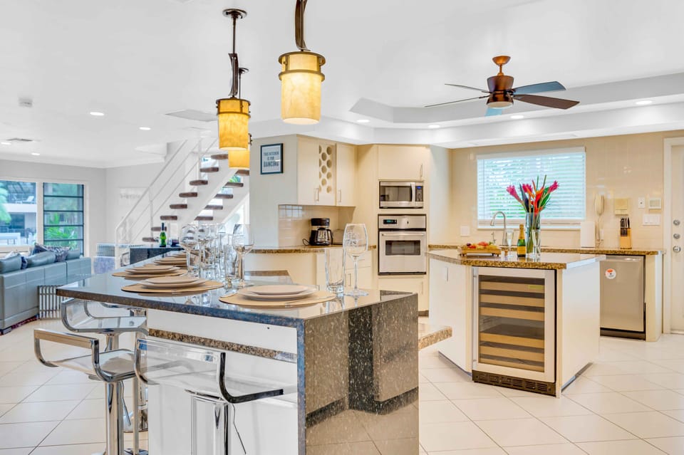 Each Suite at SaltAire Key includes a fully-equipped kitchen with all the kitchenware you would need.
