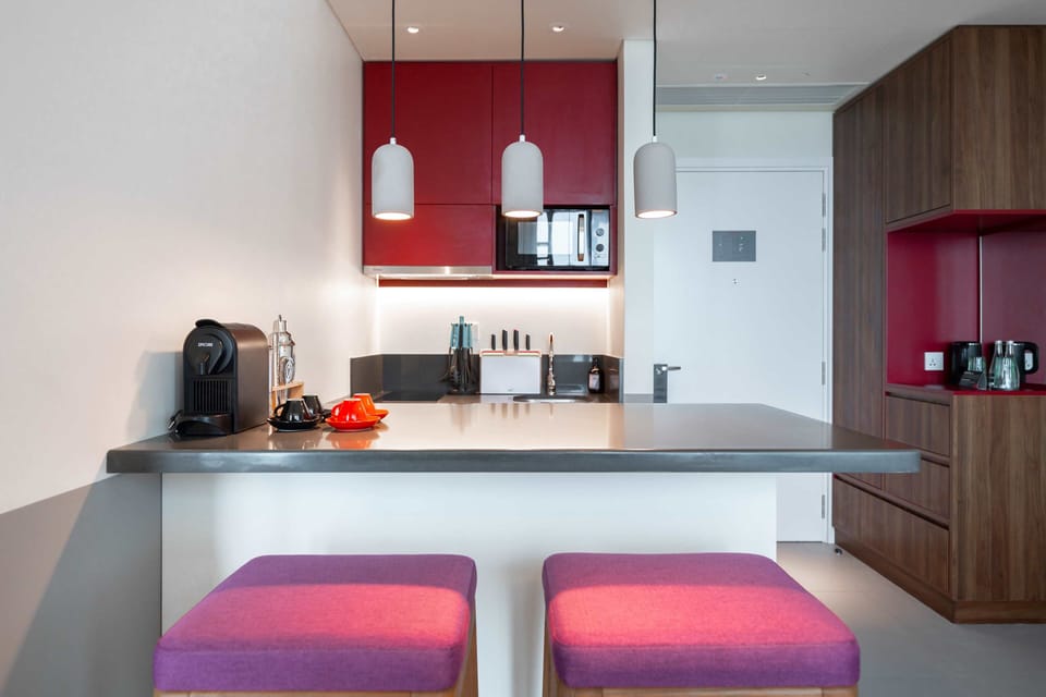 Mini-fridge, electric kettle, eco-friendly cleaning products