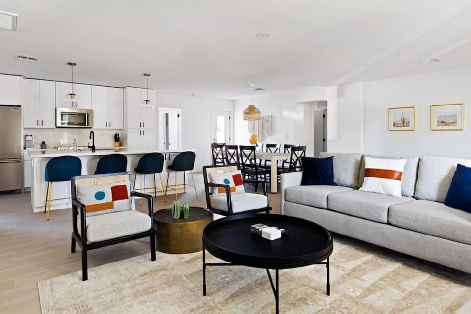Plenty of room for the whole group to kick back and relax in the open living space.