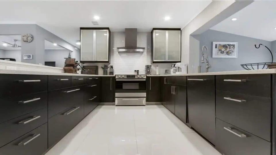 Cook like a chef in the fully stocked kitchen, complete with modern appliances and all the essentials for preparing delicious meals.