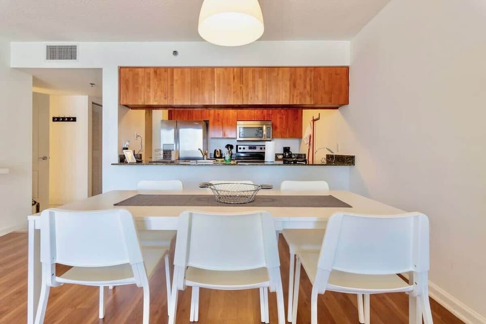 Charming dining area with a 6-seater dining table
