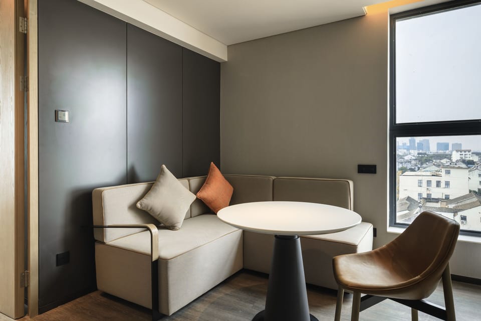 Basic Suite, 1 King Bed, City View | WiFi (free), bed sheets