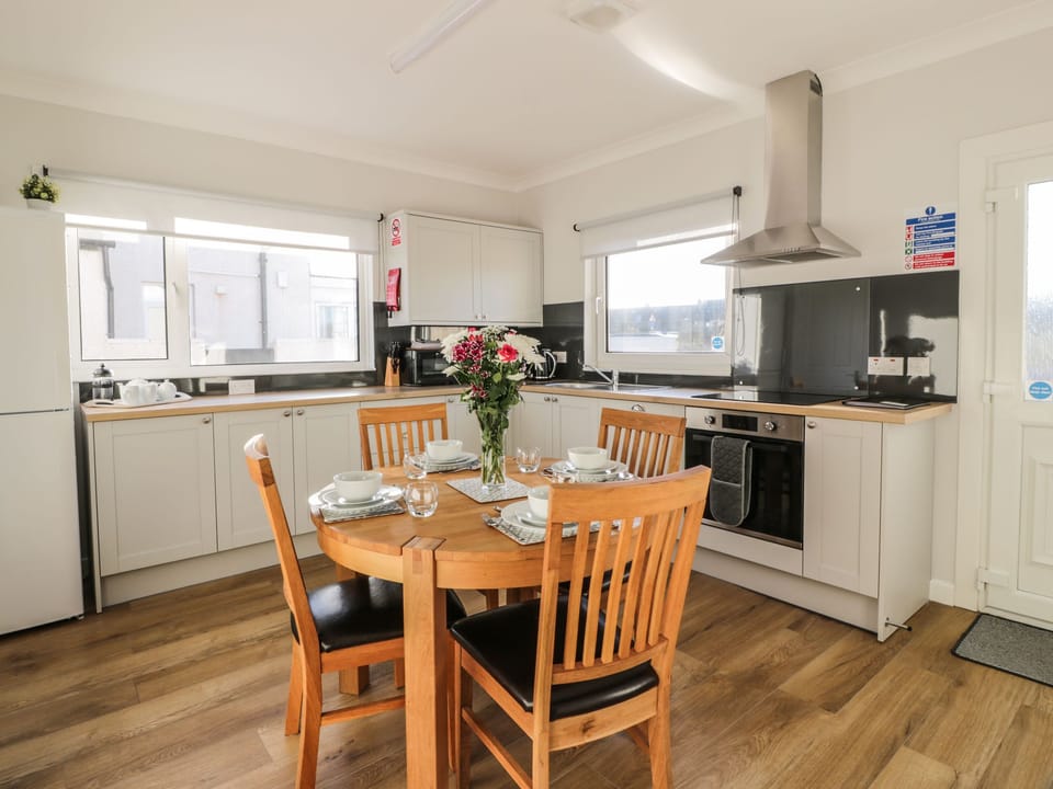 Fridge, dishwasher, electric kettle, toaster