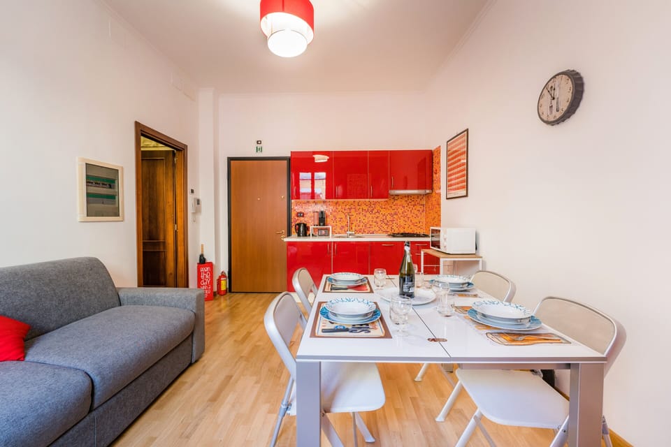 view of the living room with kitchenette 