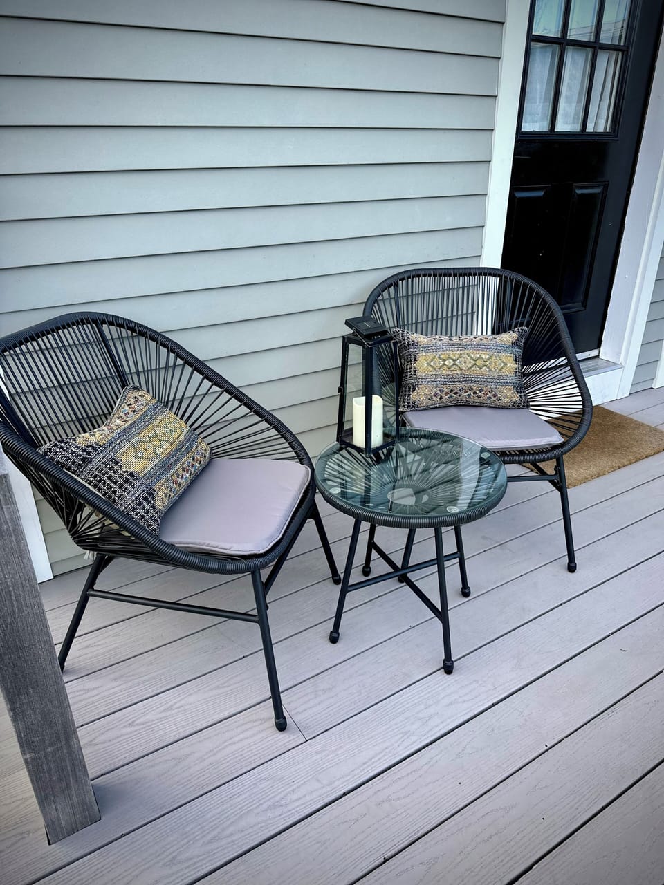 Cozy Deck Nook just outside the door