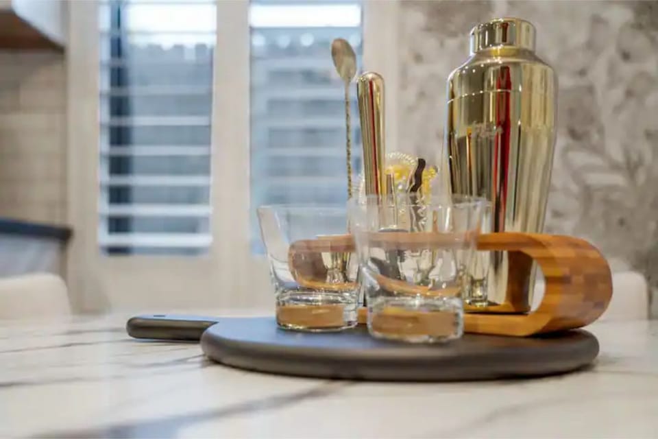 Bar tools and glasses to make your favorite cocktail 