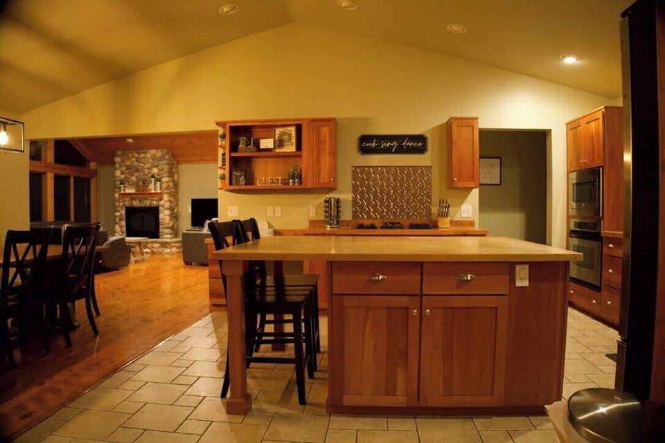 Fully stocked custom crafted kitchen - open concept living