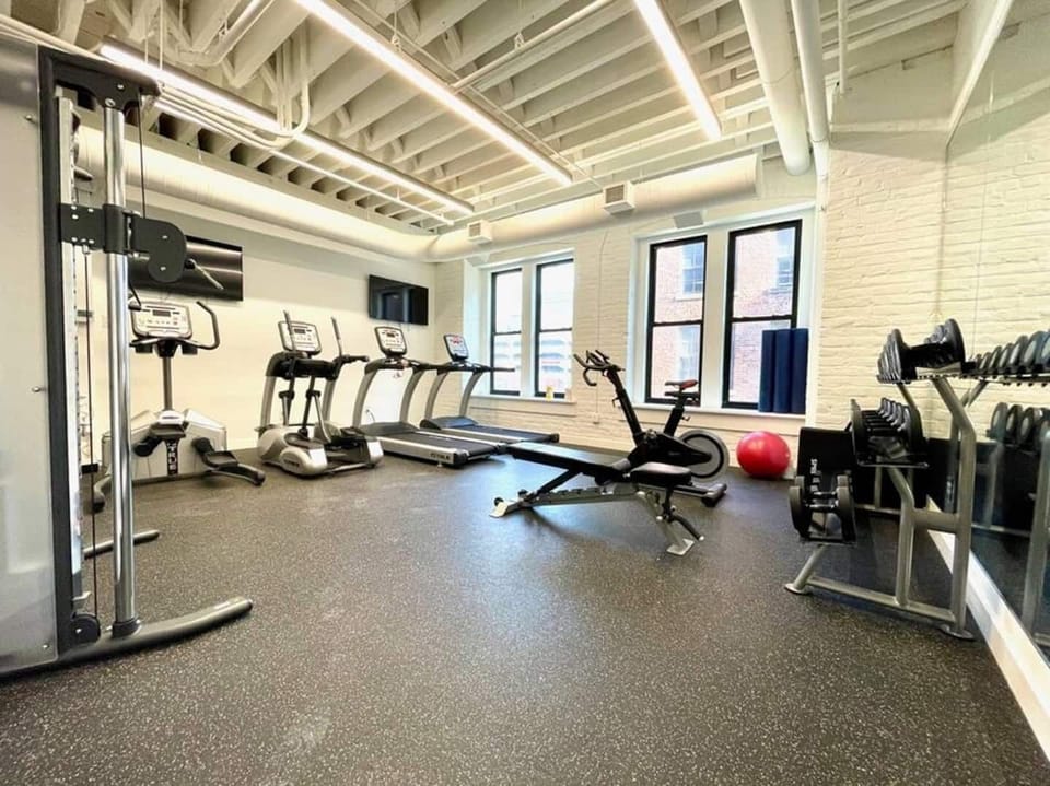 Fitness center on the second floor.