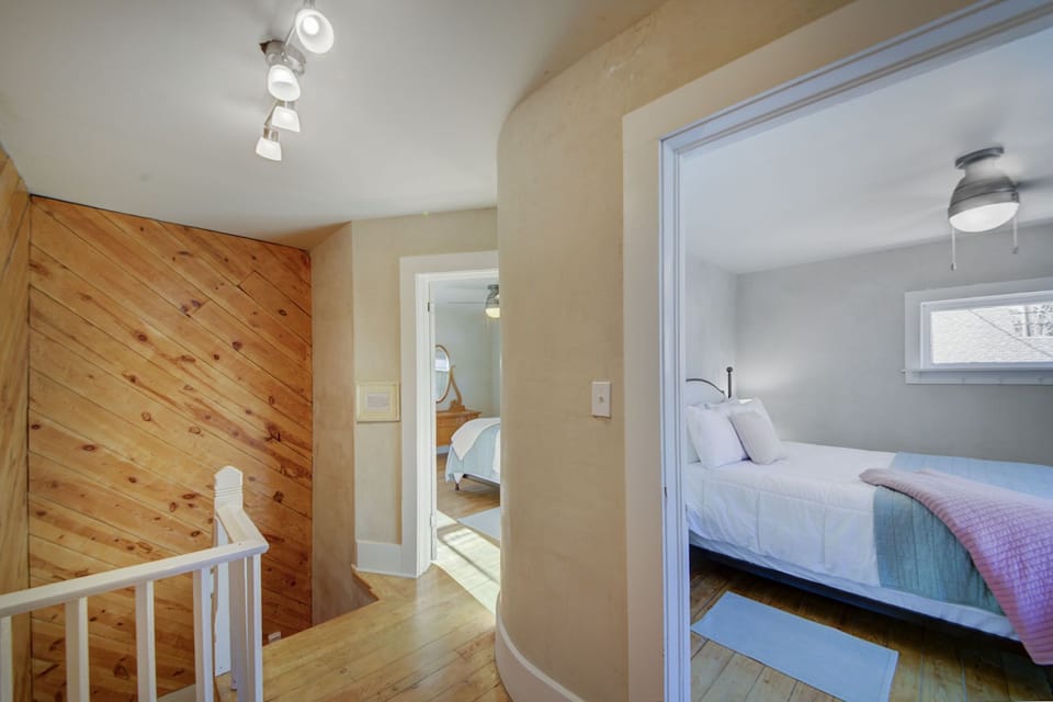 Upper level hosts the two bedrooms. Additional full size fold out bed available.