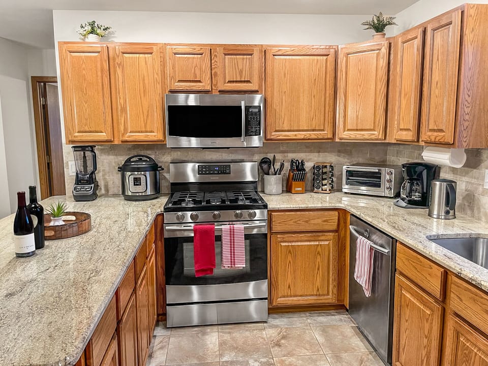 Kitchen stocked with all the essentials (and many extras)