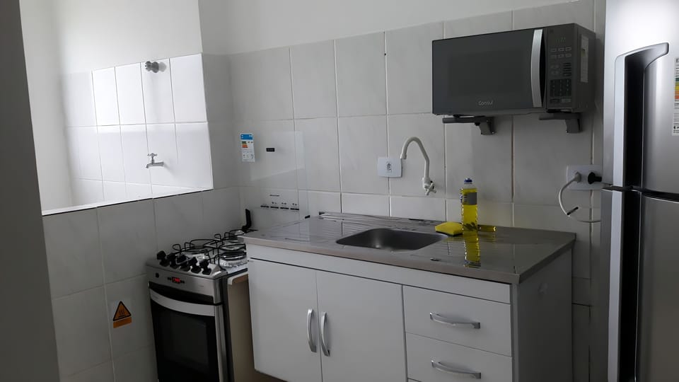 Basic Apartment | Private kitchen | Fridge, microwave, oven, blender