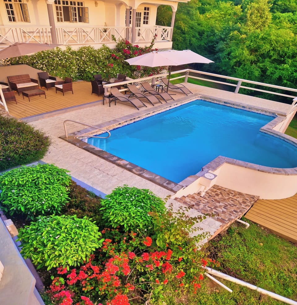 Large pool area and patios for your party's exclusive enjoyment
