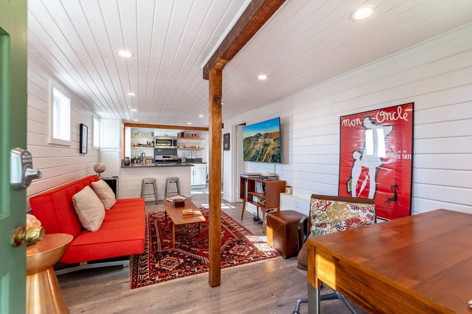 Shiplap walls and designed w comfort in mind