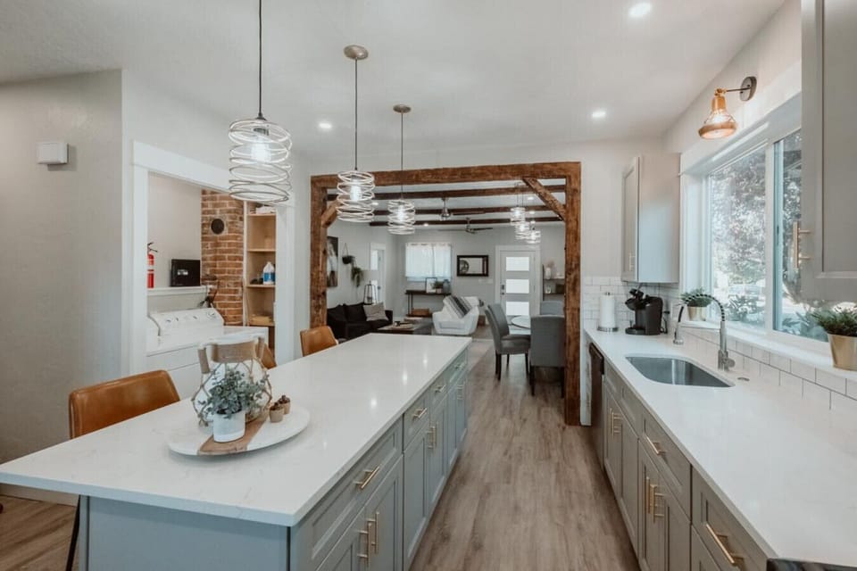 Gather around the kitchen island for good times and great meals.