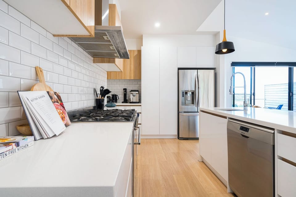 The cooks kitchen with 900m oven and stove, dishwasher, fridge freezer and plenty of appliances
