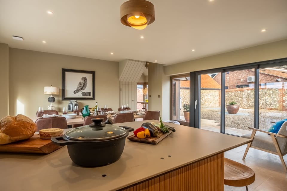 Ground floor:  A view of the courtyard from the kitchen