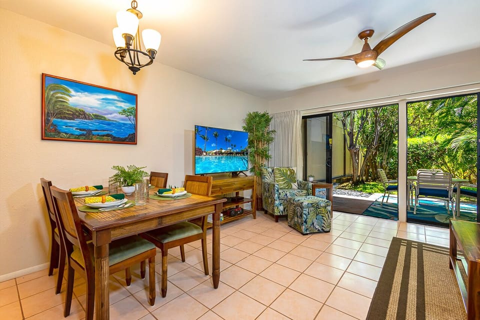 Enjoy the tranquil view from the dining and living areas