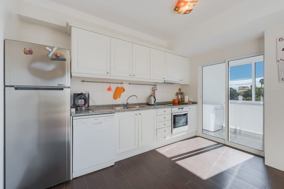 Panoramic Apartment | Private kitchen | Full-size fridge, microwave, oven, stovetop