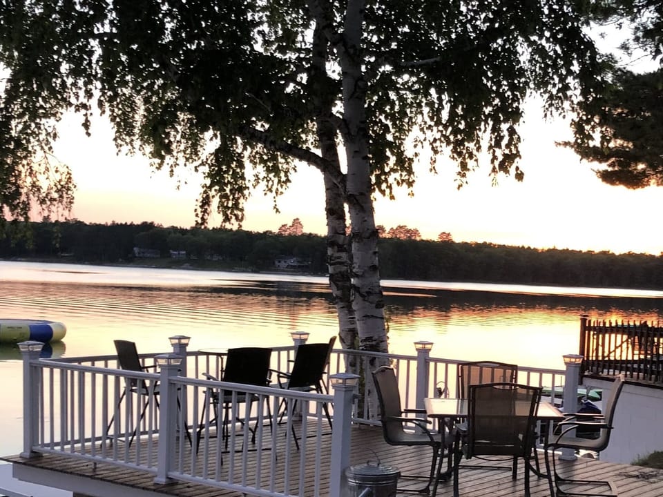 great gathering area.  Sunset from boathouse
