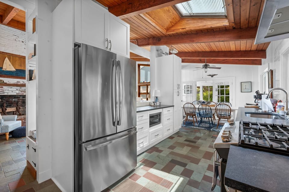 Kitchen with view of dining area