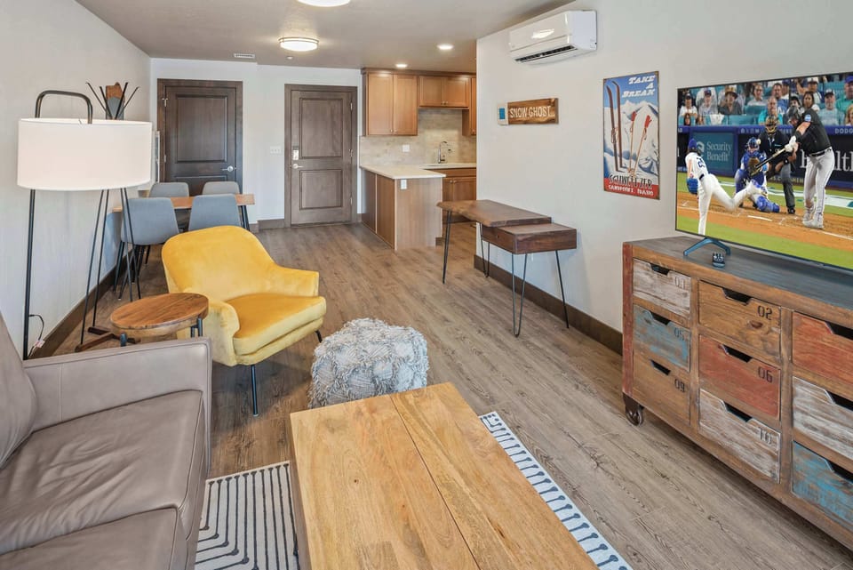 Open concept design - living, dining and kitchen