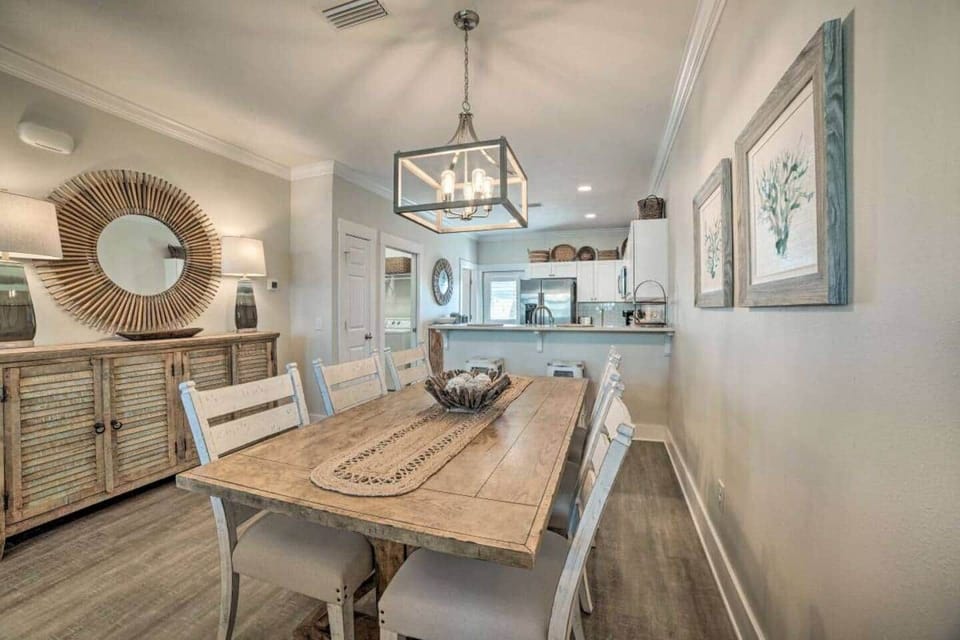 Dining room table with space for 8.