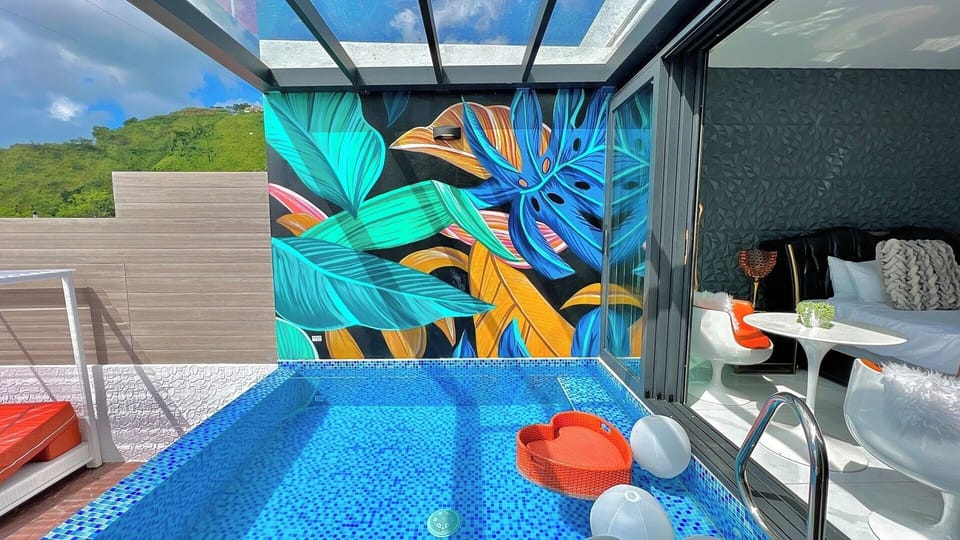 From your private heated pool, soak in breathtaking panoramic views and the beauty of your luxurious suite

