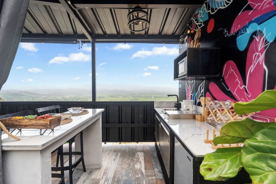 Cooking with this view in the horizon. Almost guaranteed to make a delicious meal!
