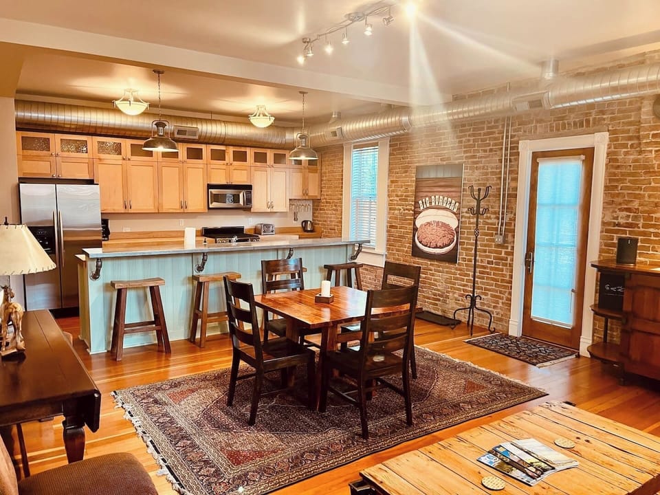 Open living-dining-kitchen area invites the whole family to hang out!