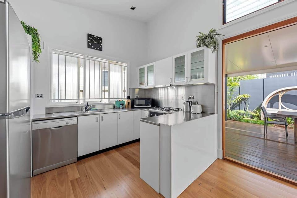 Kitchen with gas cooking & everything you'll need!
