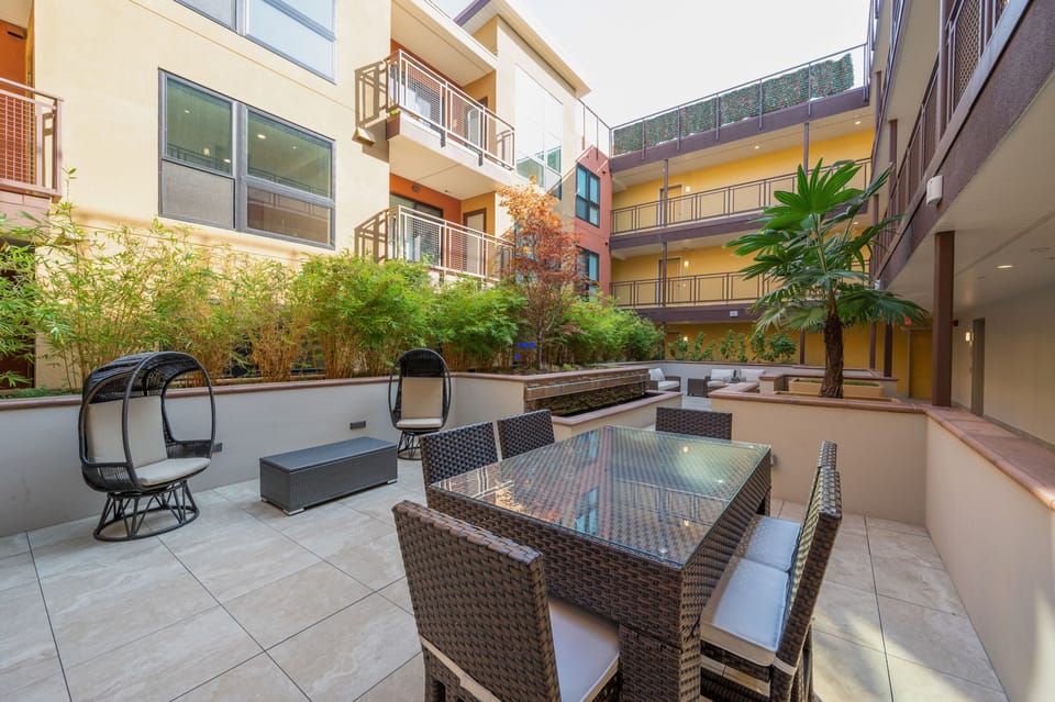 Dramatic Private peaceful courtyard for your use.