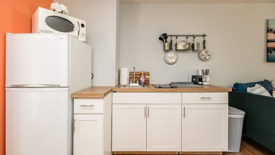 Apartment (0 Bedroom) | Private kitchen | Fridge, microwave, oven, blender