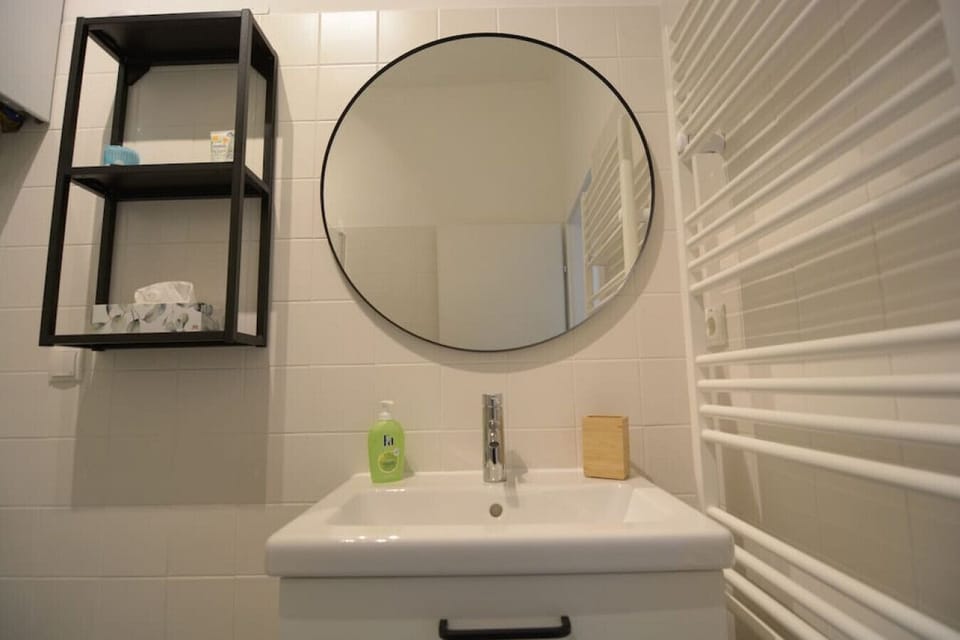 Bathroom with free towels and toilet papers