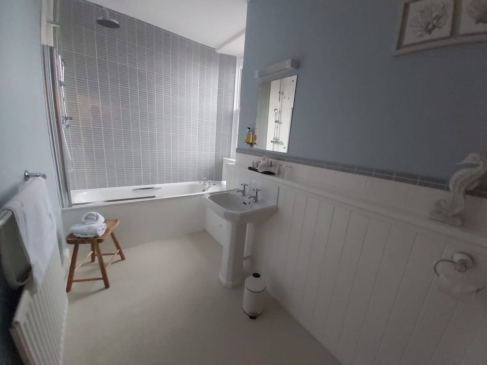 Double Room | Bathroom | Free toiletries, hair dryer, slippers, towels