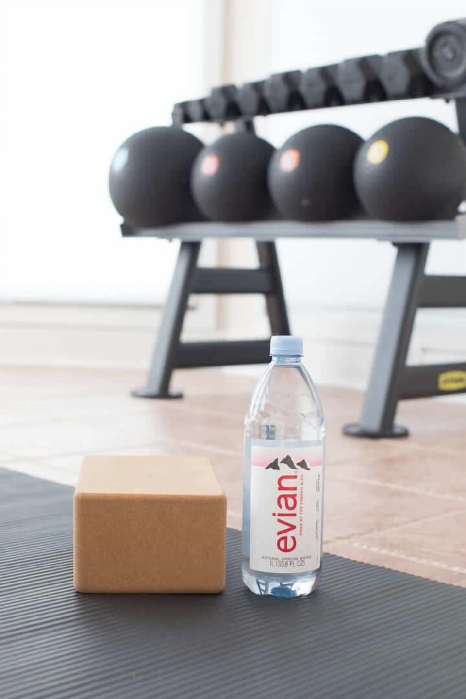 A peaceful space equipped for yoga, stretching, and low-impact workouts.