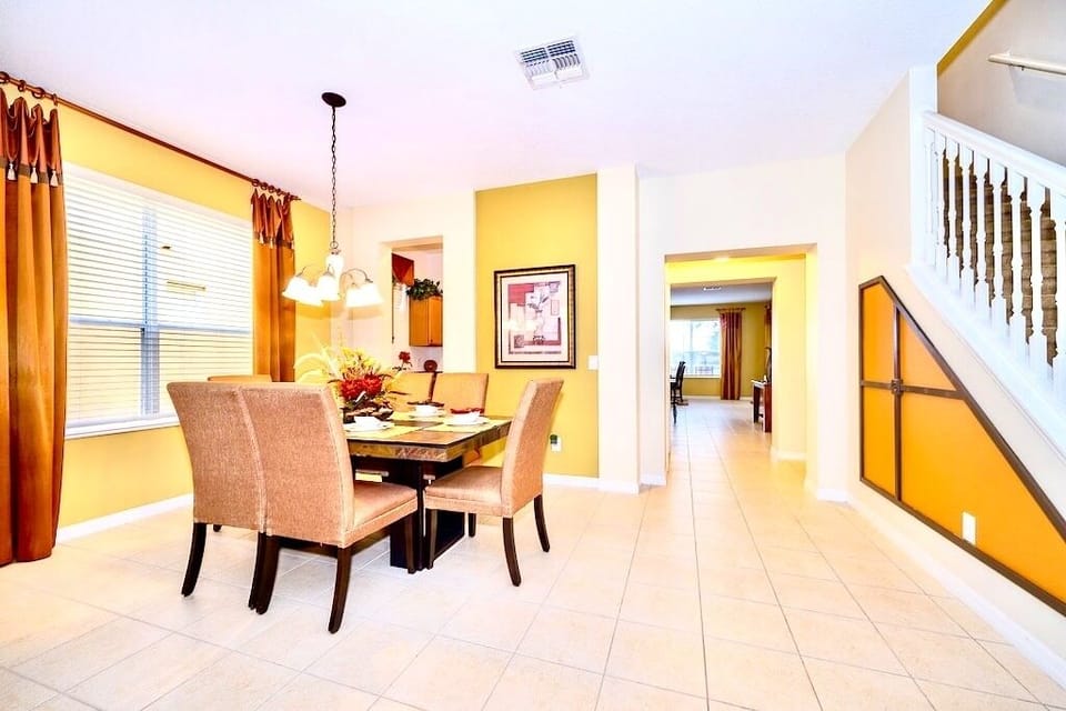 A more formal dining area away from the kitchen
