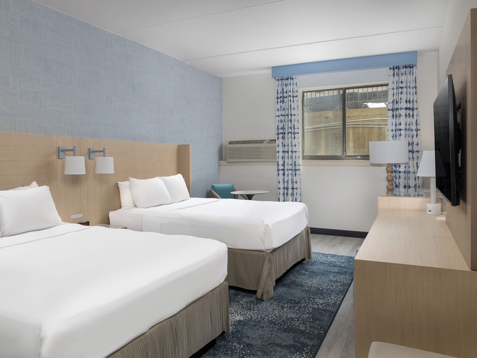 Lower Level 2 Queens | Hypo-allergenic bedding available, desk, laptop workspace