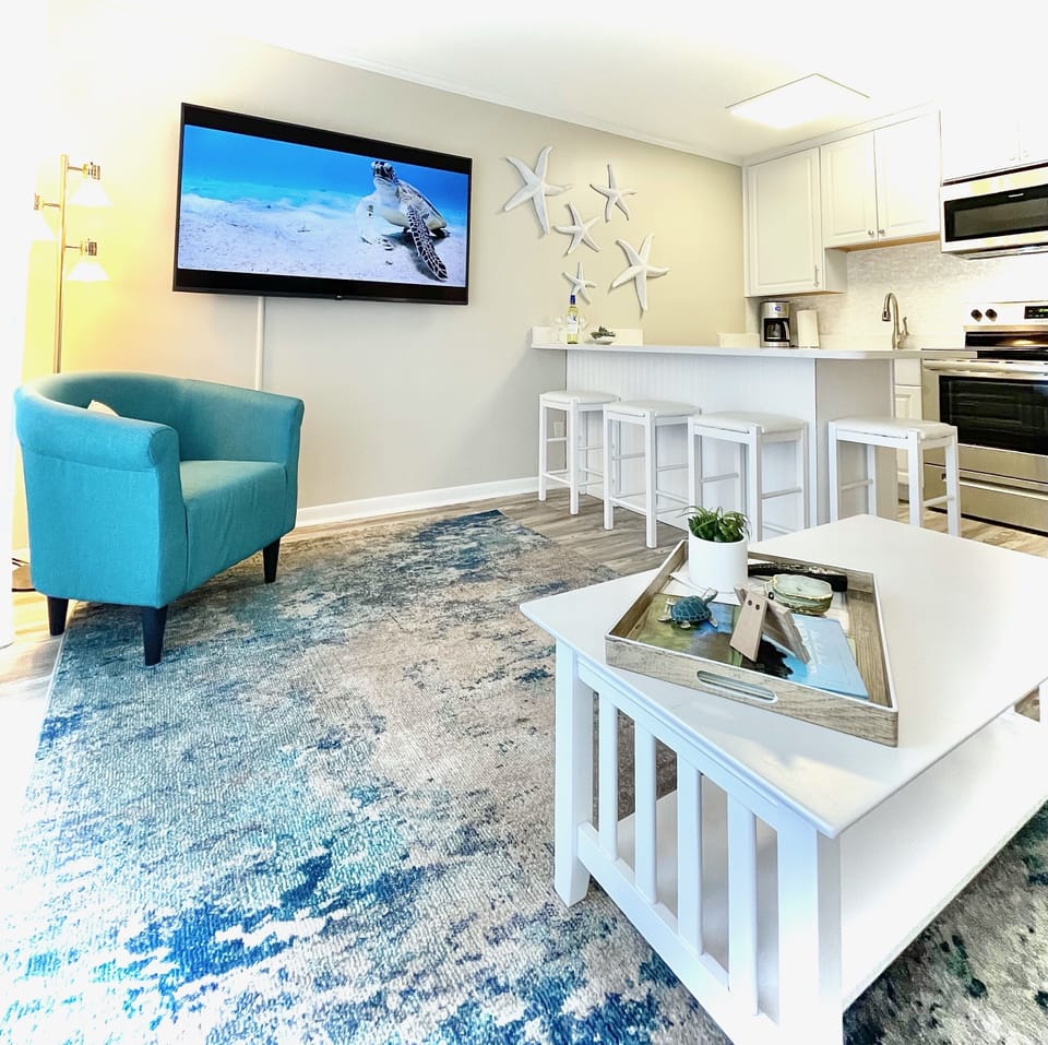 Living Room with 65 inch Smart TV 