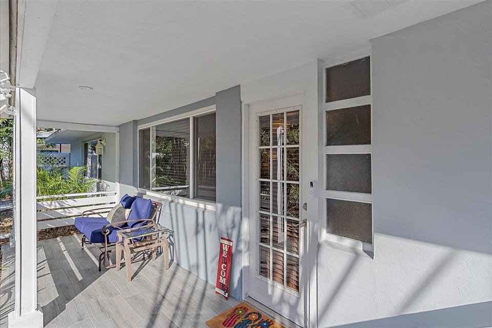 Front porch with rocking chair